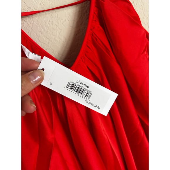 Women's The Drop Fiesta Size Cowl Dress Red Size M - Picture 5 of 8